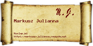 Markusz Julianna névjegykártya